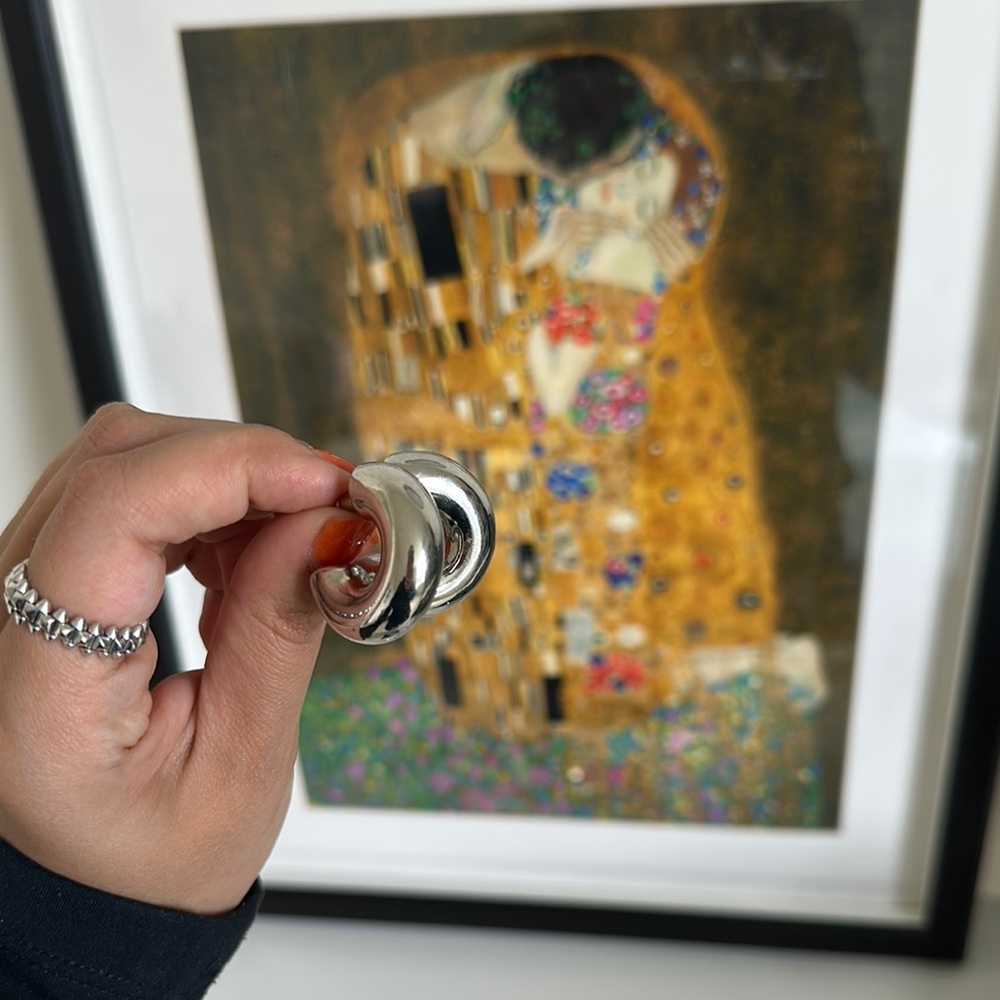 Silver Art-Inspired Ring - Picture 1 of 4